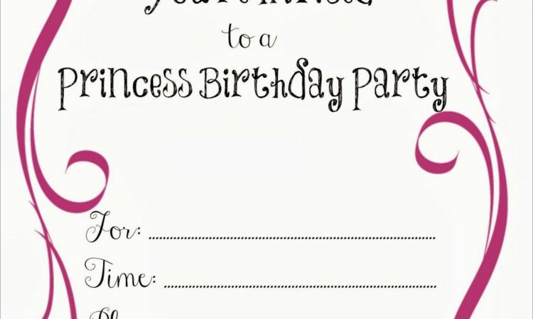 Free Printable Princess Invitations