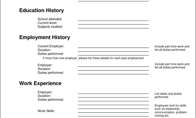 Free Printable Resume Builder