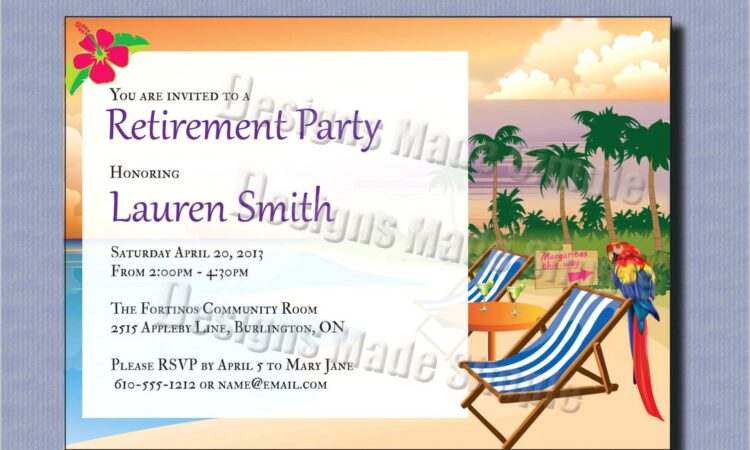 Free Printable Retirement Invitations