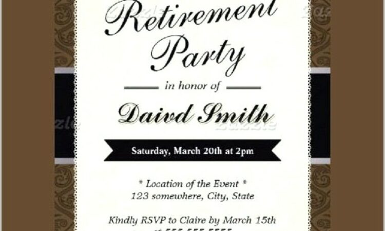 Free Printable Retirement Invitations Templates