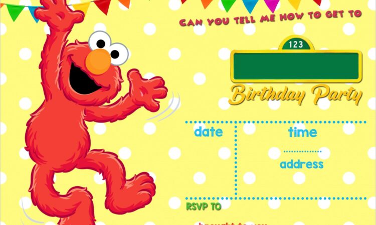 Free Printable Sesame Street Birthday Invitations