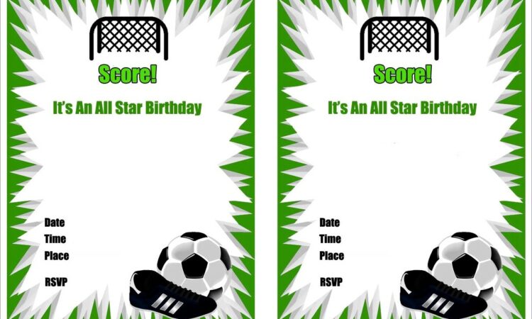 Free Printable Soccer Birthday Invitations