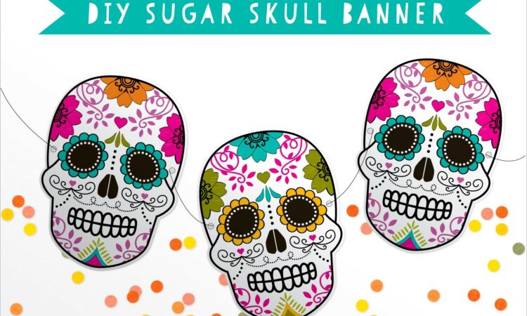 Free Printable Sugar Skull Birthday Invitations