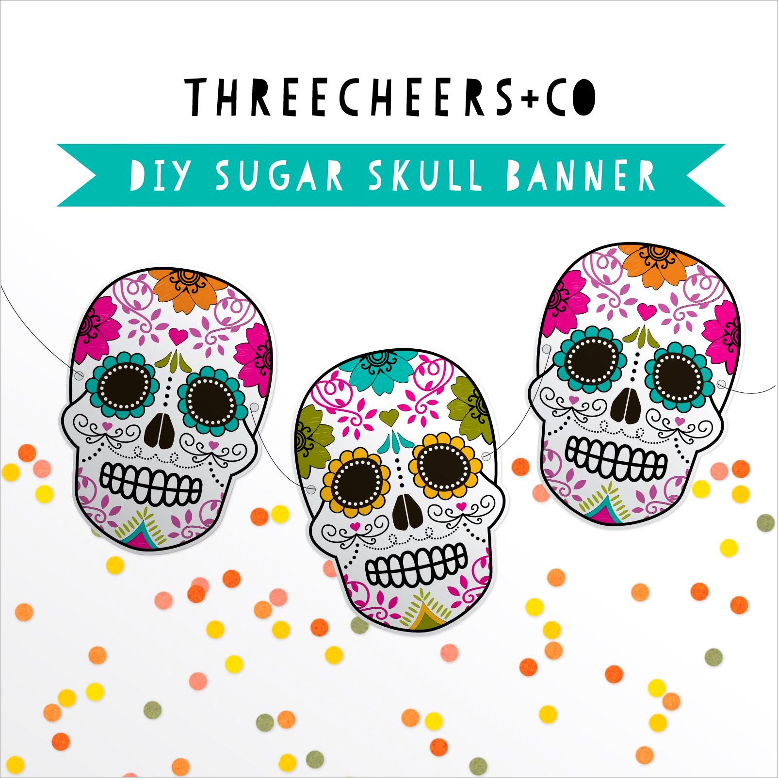 Free Printable Sugar Skull Birthday Invitations