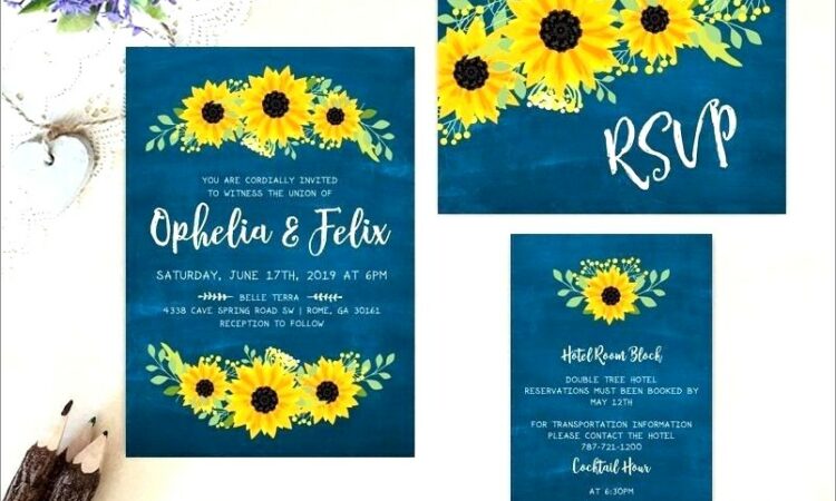 Free Printable Sunflower Birthday Invitations