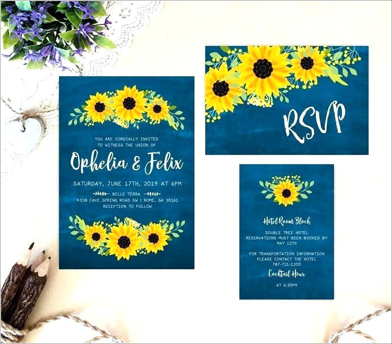 Free Printable Sunflower Birthday Invitations