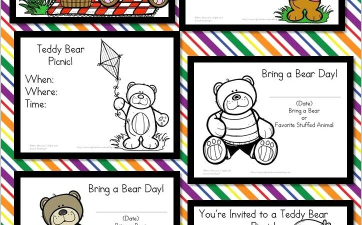 Free Printable Teddy Bear Picnic Invitations