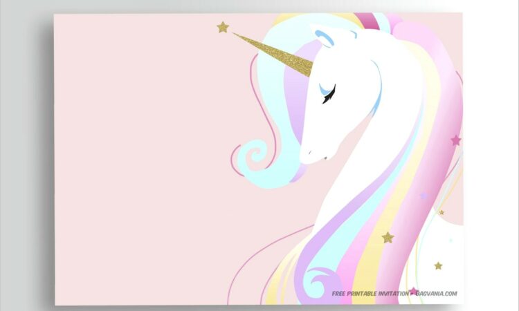 Free Printable Unicorn Invitations Templates