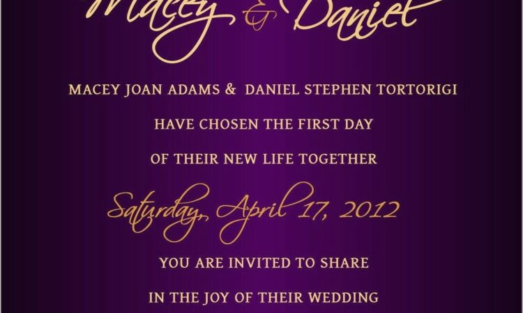 Free Purple Wedding Invitation Templates