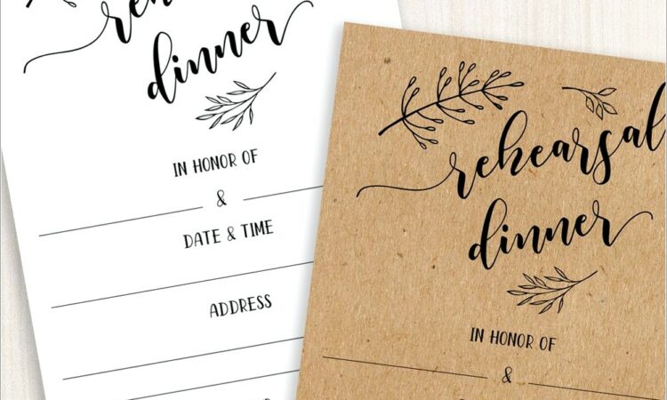 Free Rehearsal Dinner Invitations