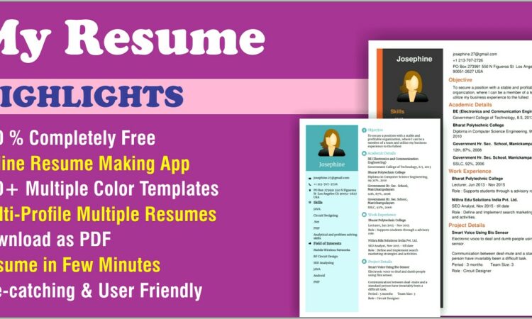 Free Resume Builder Pdf Format