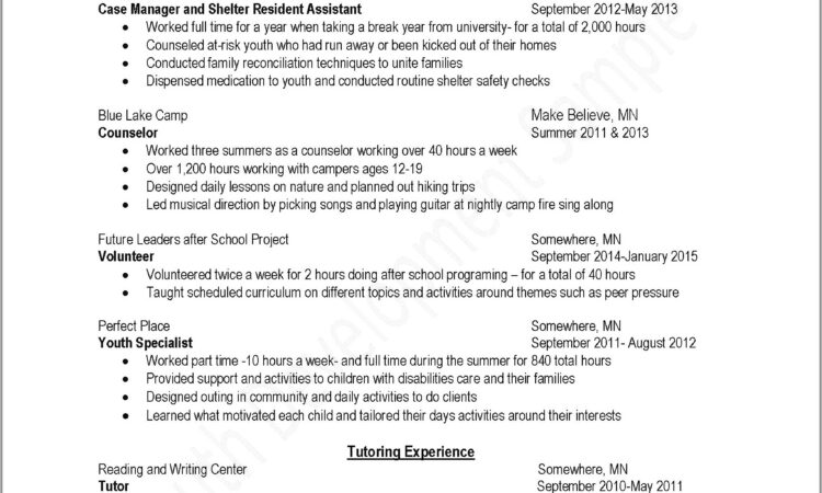 Free Resume Examples For Highschool Students