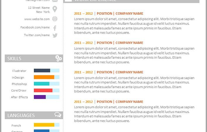 Free Resume Layout Download