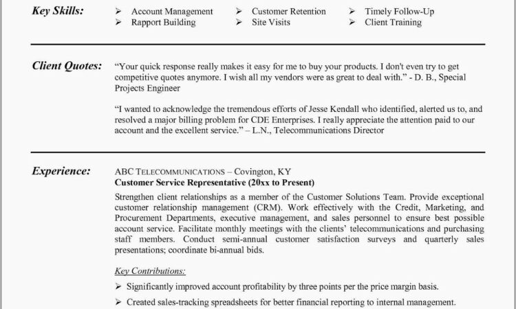 Free Resume Samples For Customer Service