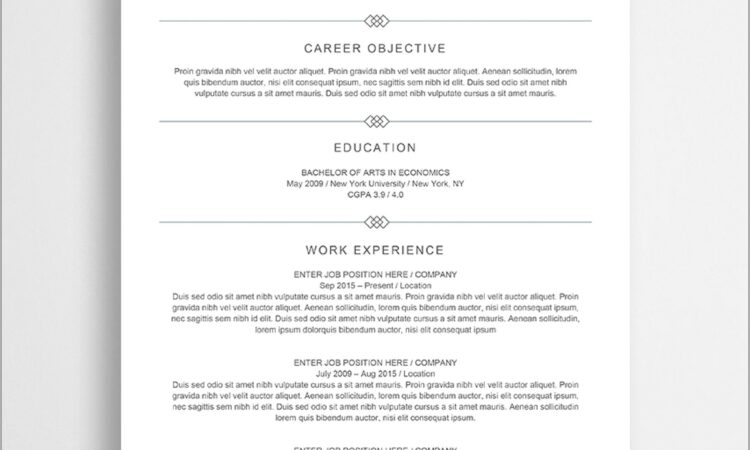 Free Resume Template Downloads