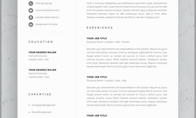 Free Resume Templates Download Doc