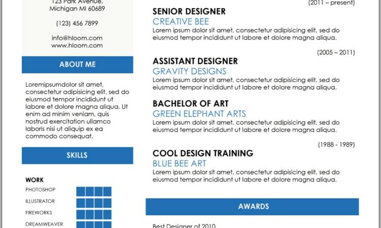 Free Resume Templates Download For Word