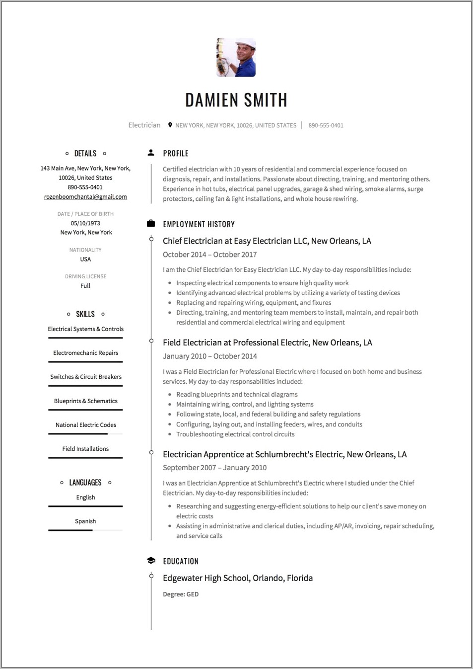 Free Resume Templates Download Pdf