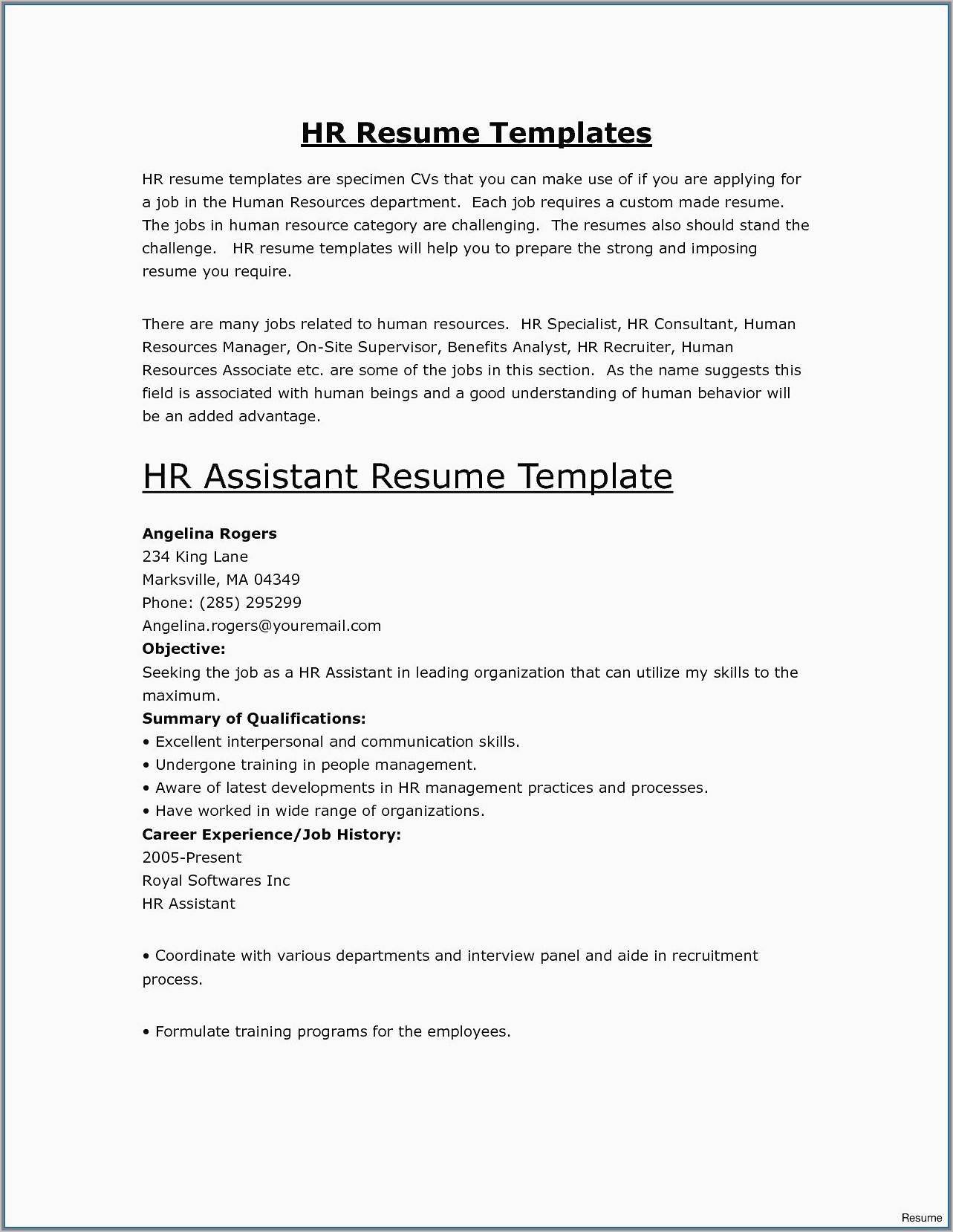 Free Resume Templates For Administrative Assistant