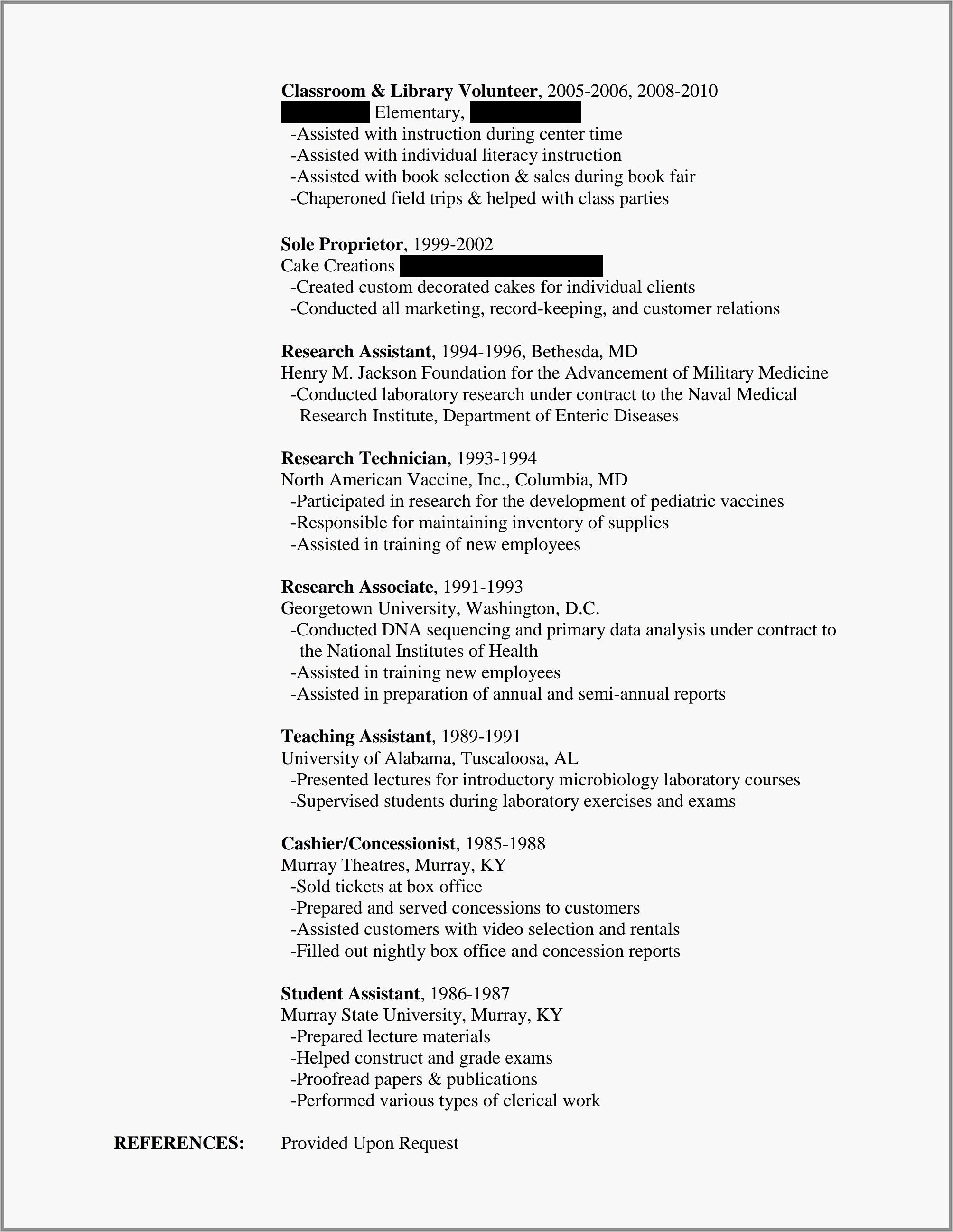 Free Resume Templates For Healthcare Workers