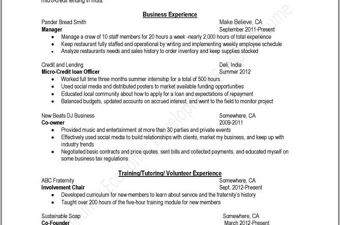 Free Resume Templates For Microsoft Wordpad