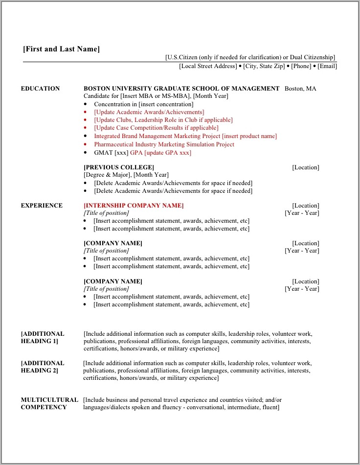 Free Resume Templates For Sales Manager