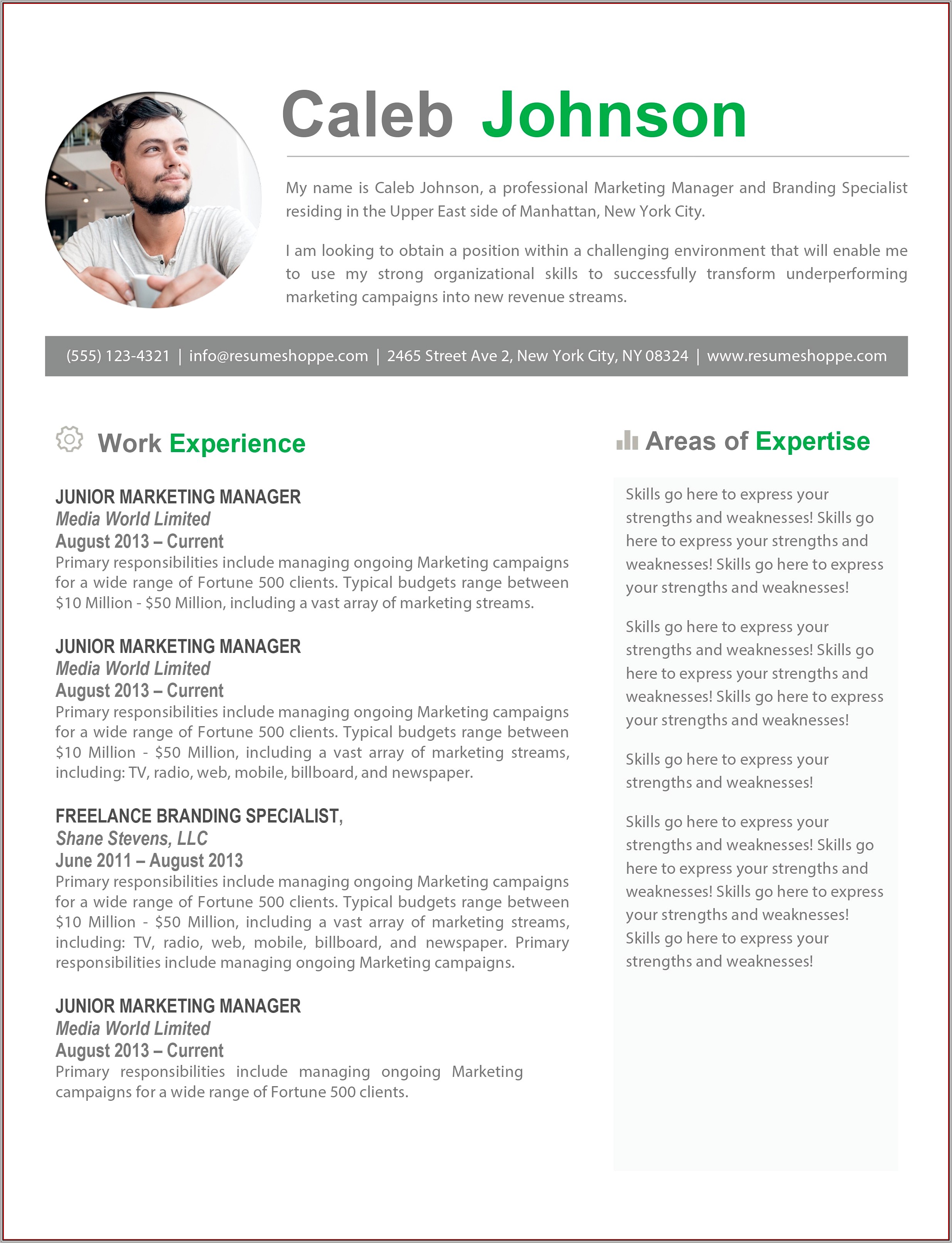 Free Resume Templates Mac Pages