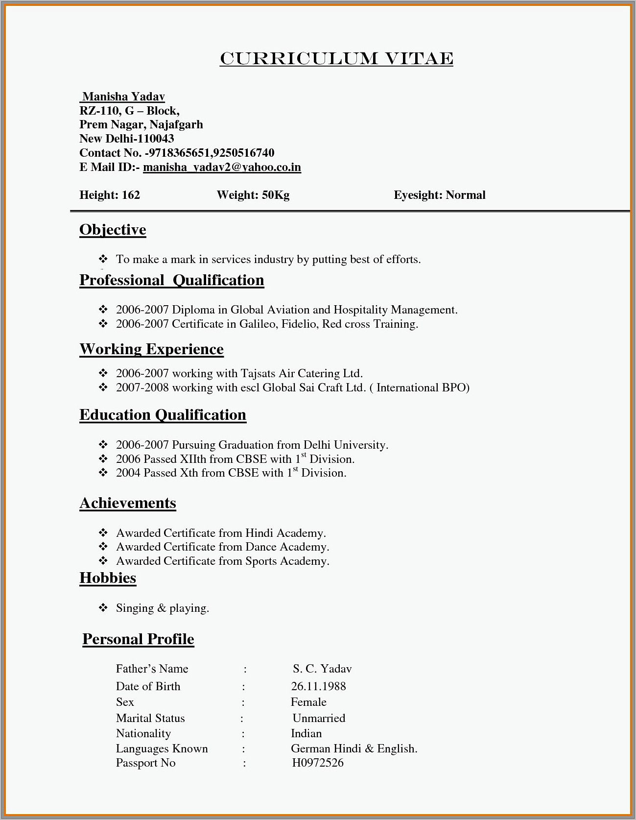 Free Resume Templates Samples Downloadable