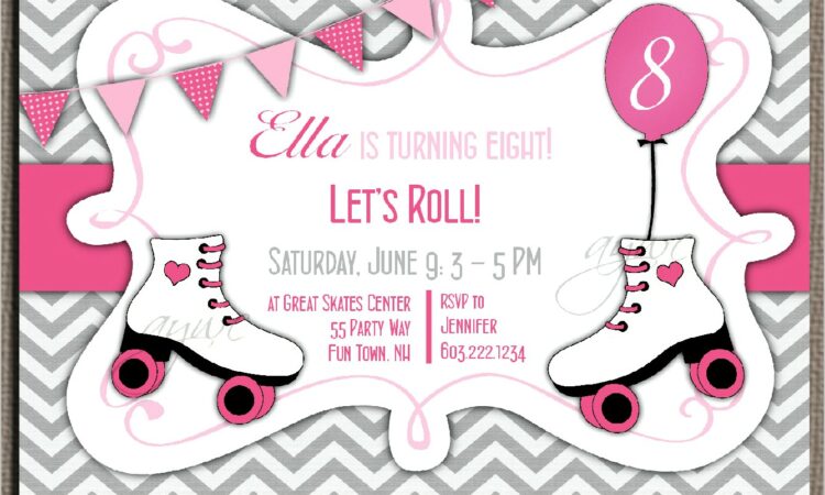 Free Roller Skating Birthday Invitations