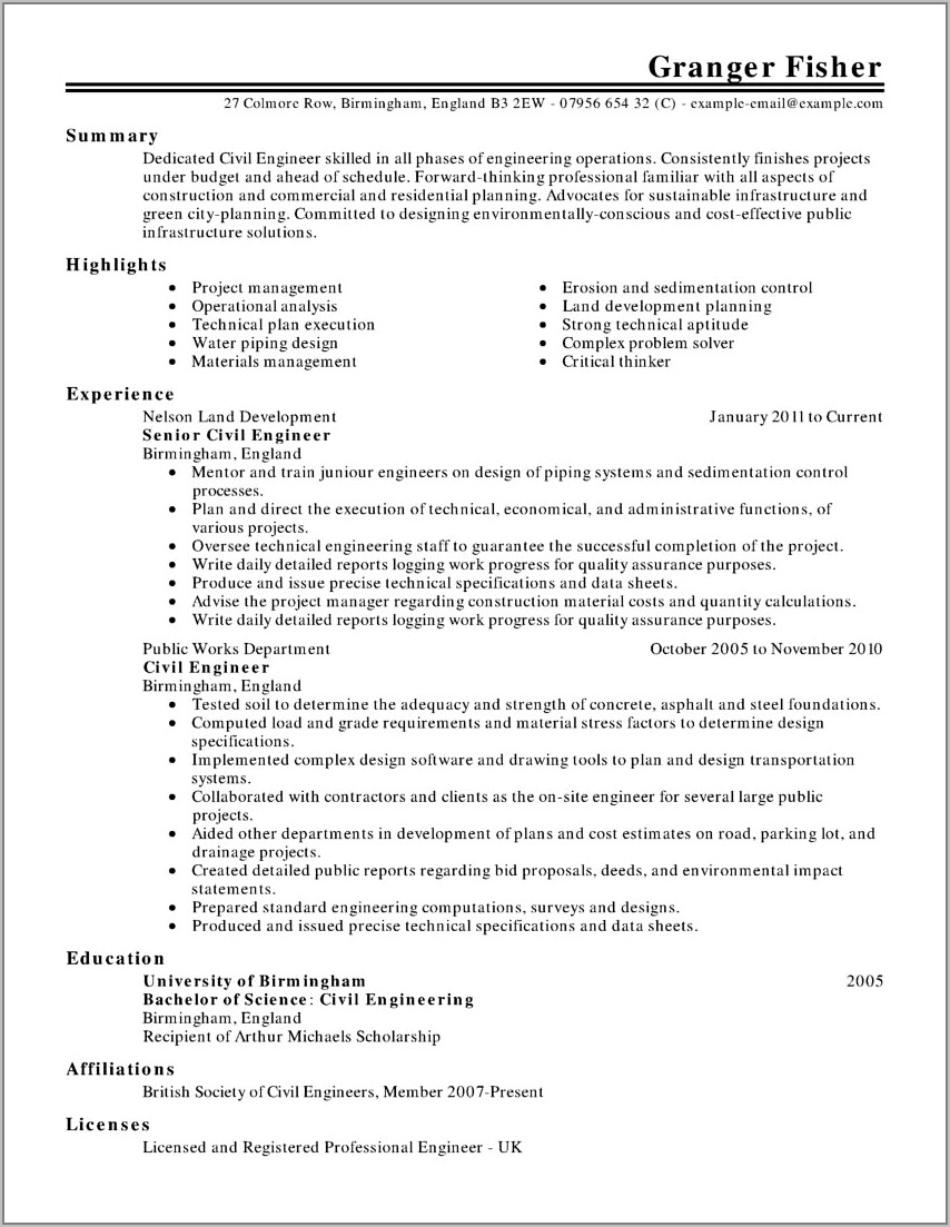 Free Sample Resume For Electrician