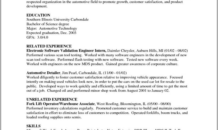 Free Sample Warehouse Worker Resume