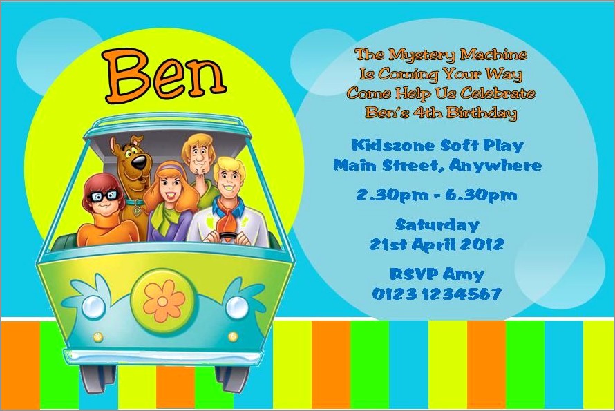 Free Scooby Doo Birthday Invitations