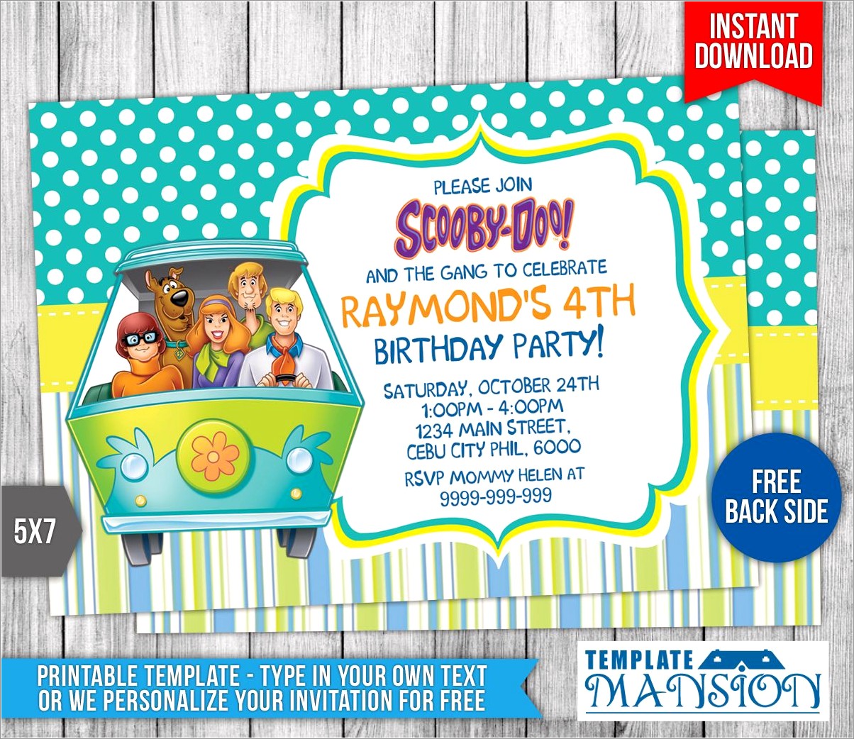 Free Scooby Doo Invitation Template