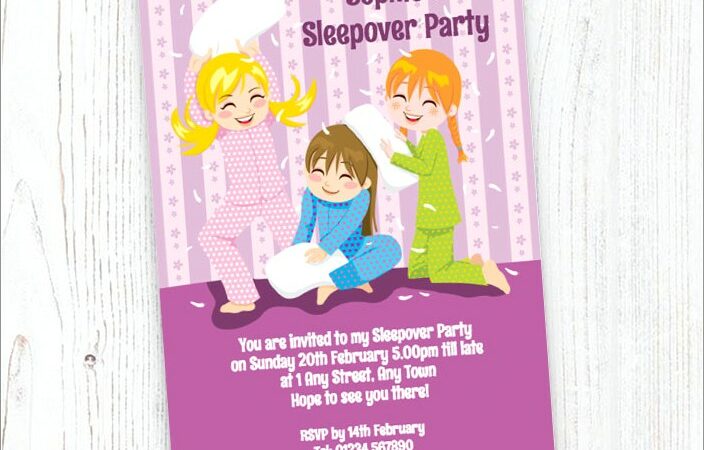 Free Sleepover Invitations Online