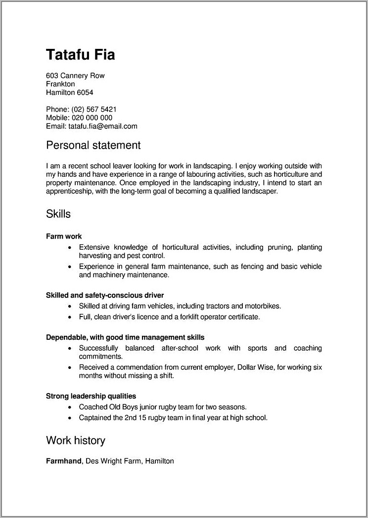 Free Template For Cv Cover Letter