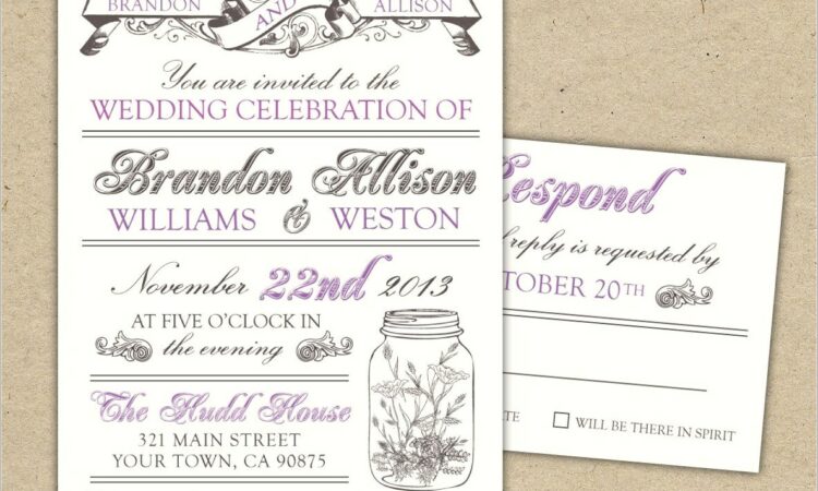 Free Vintage Wedding Invitation Templates