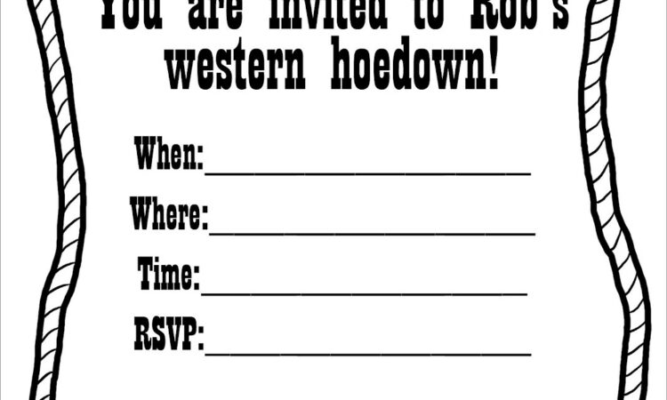 Free Western Invitation Templates