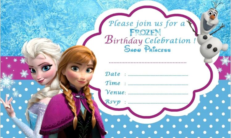 Frozen Birthday Invitation Template