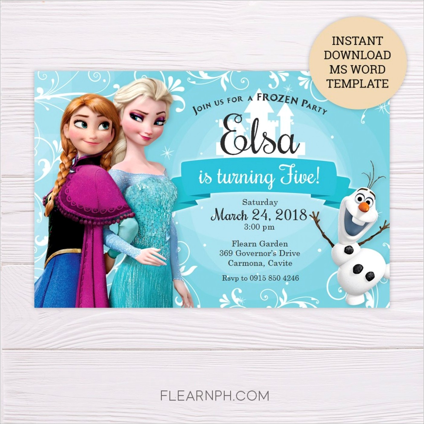 Frozen Birthday Invitation Template Free Download