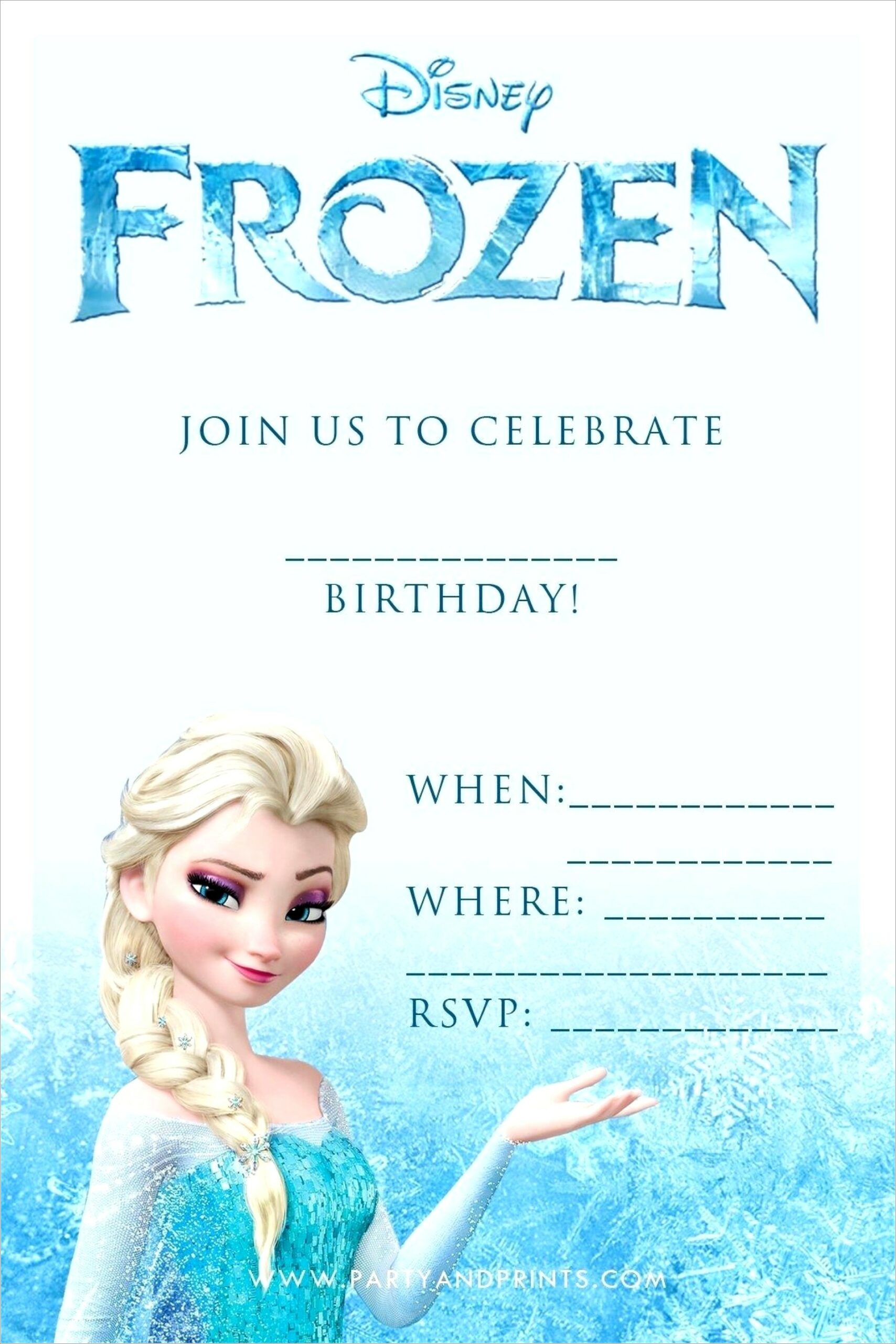 Frozen Invitation Template Download