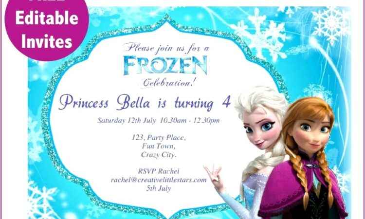 Frozen Invitation Template Free Download