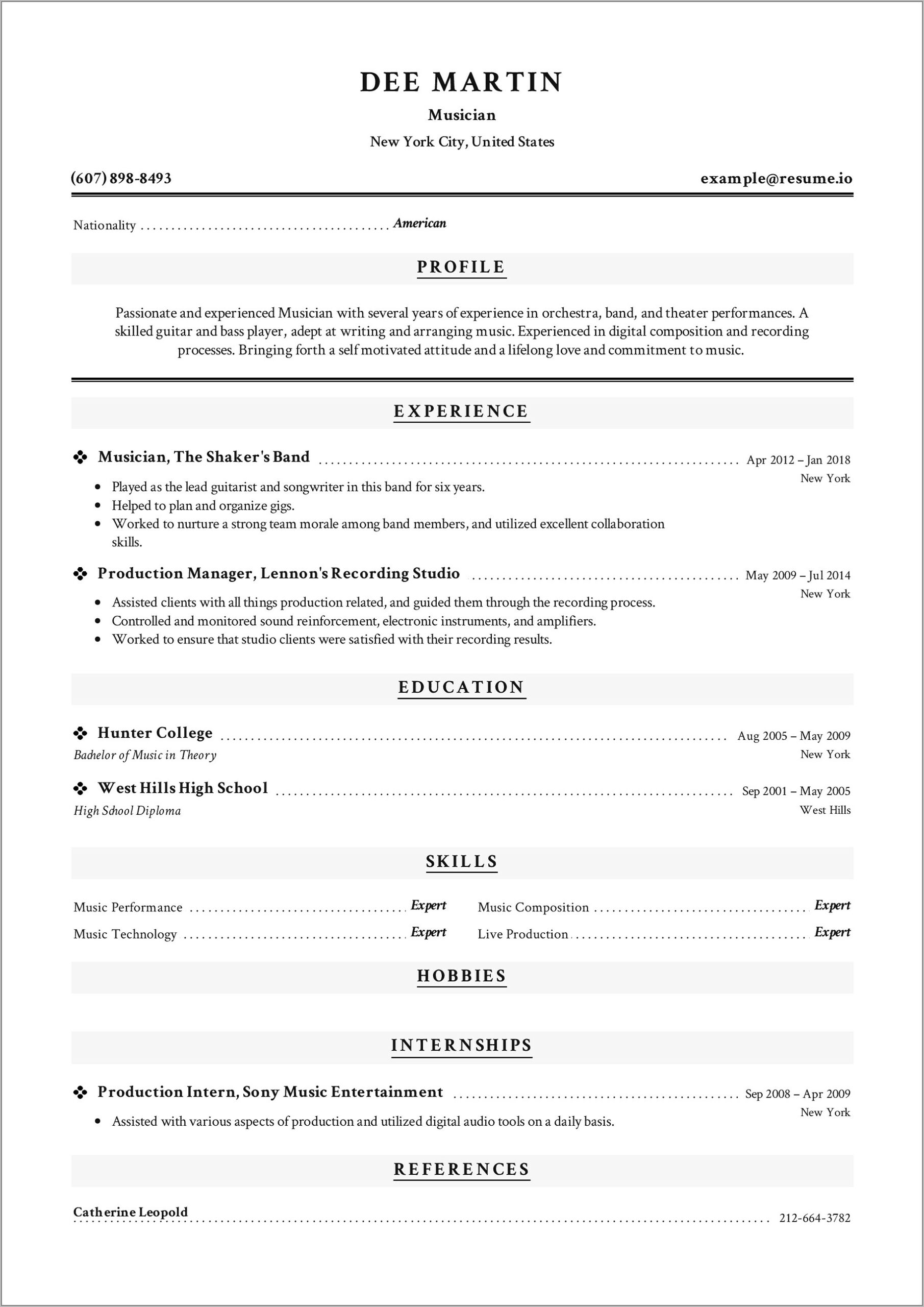 Functional Resume Template 2018 Free Download