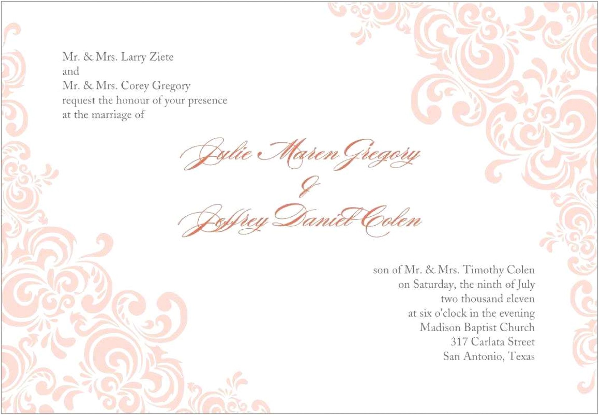 Funeral Invitation Template Word