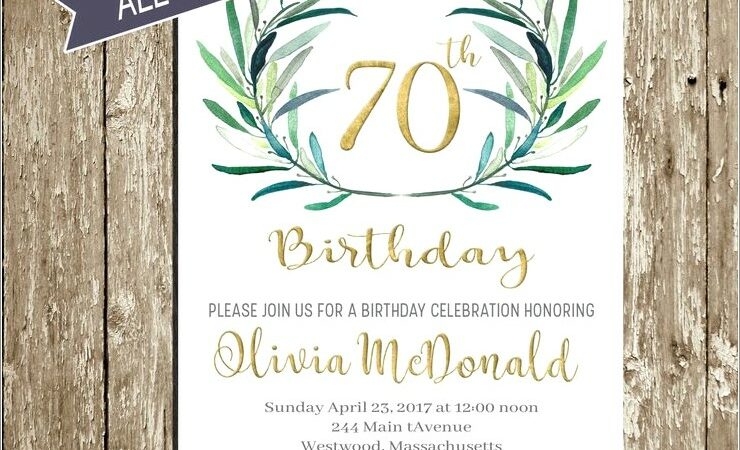 Funny 70th Birthday Invitations