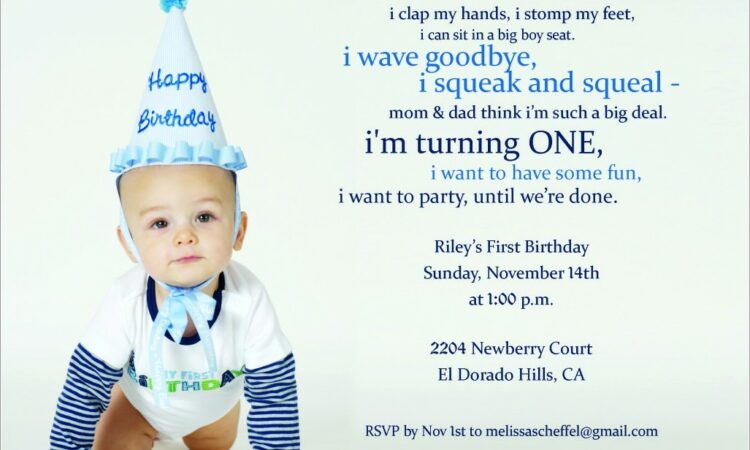 Funny First Birthday Invitation Wording