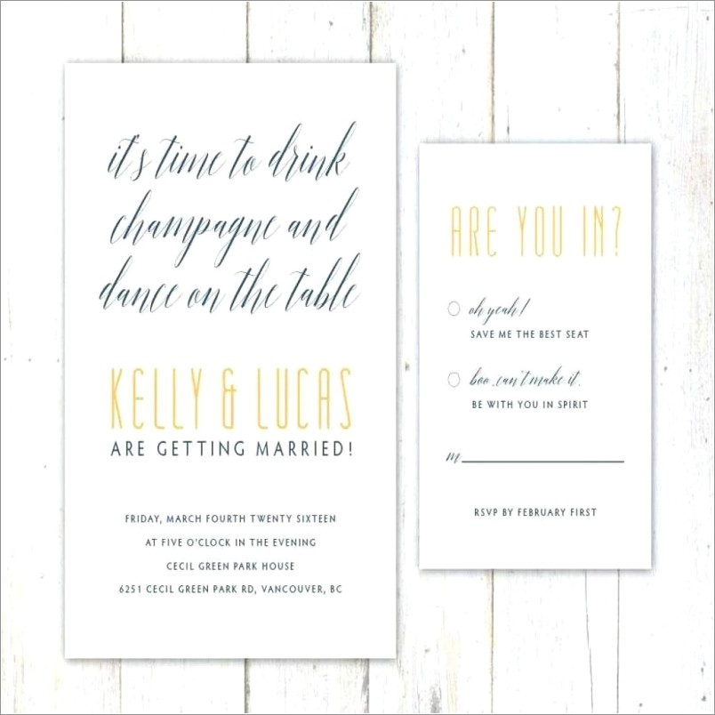 Funny Marriage Invitation Wordings For Friends Card