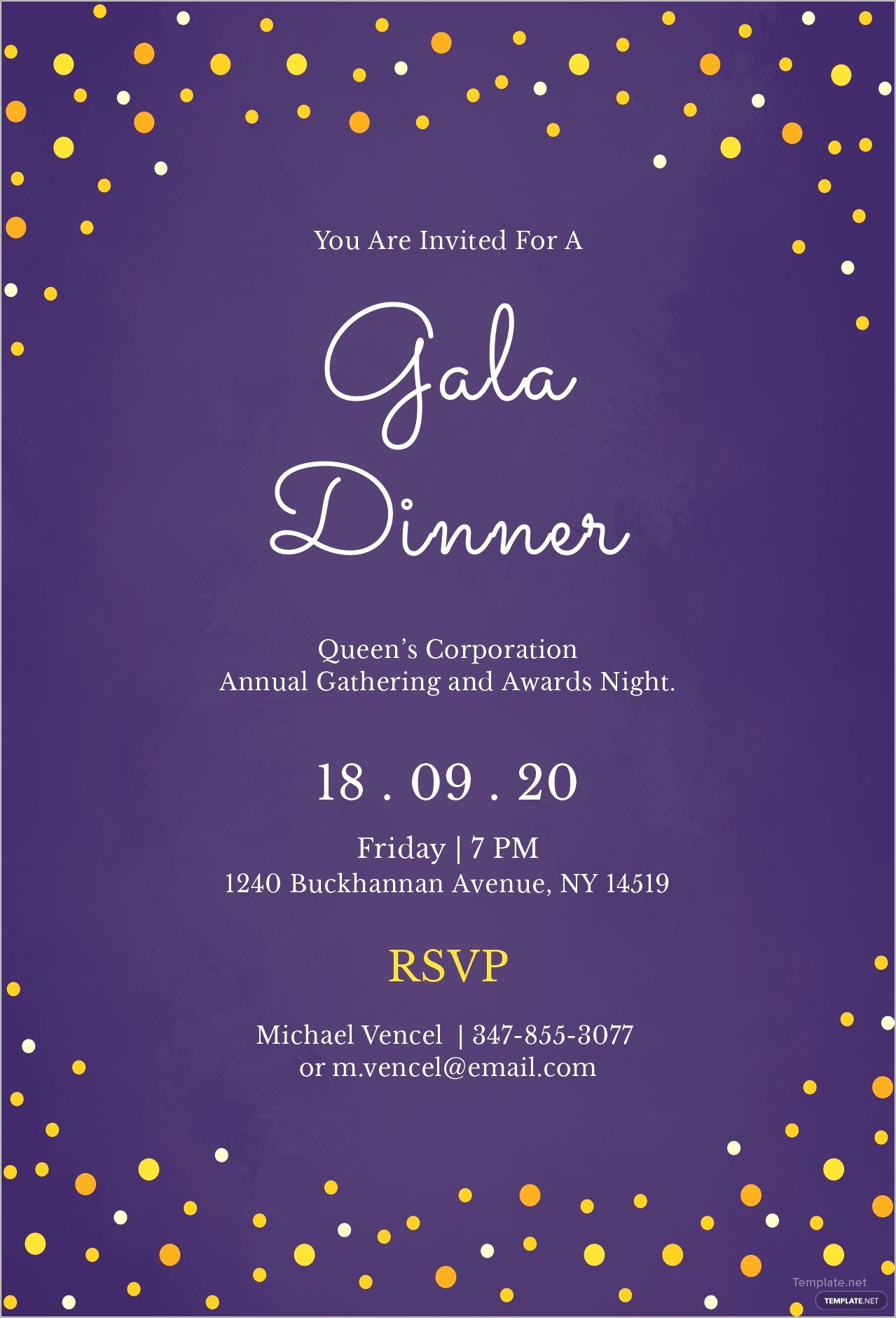 Gala Night Invitation Template