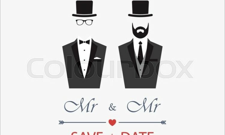 Gay Wedding Invitation Card