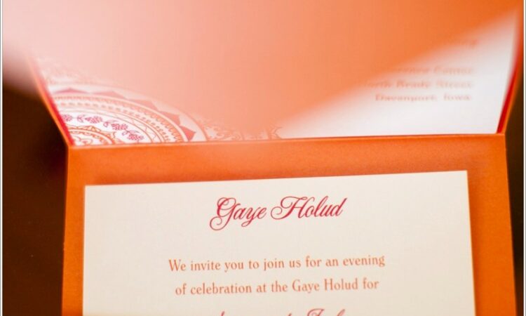 Gaye Holud Invitation Card