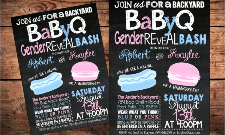 Gender Reveal Bbq Invitations